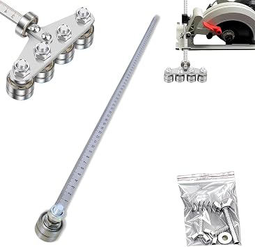 Circular Saw Guide Rail, 2026 Upgraded Guia Para Sierra Circular, Adjustable Positioning Calipers for Circular Saw, Precise Measurements & Easy Wood Cutting Single-axis, 20in